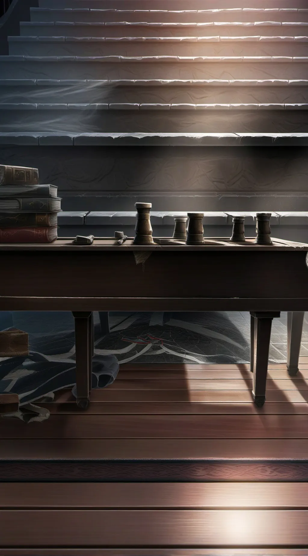 ai character: haunted house background