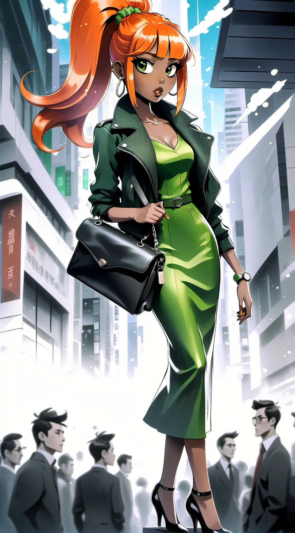 ai character: 🧡🤑JAZZY🤑🧡 background