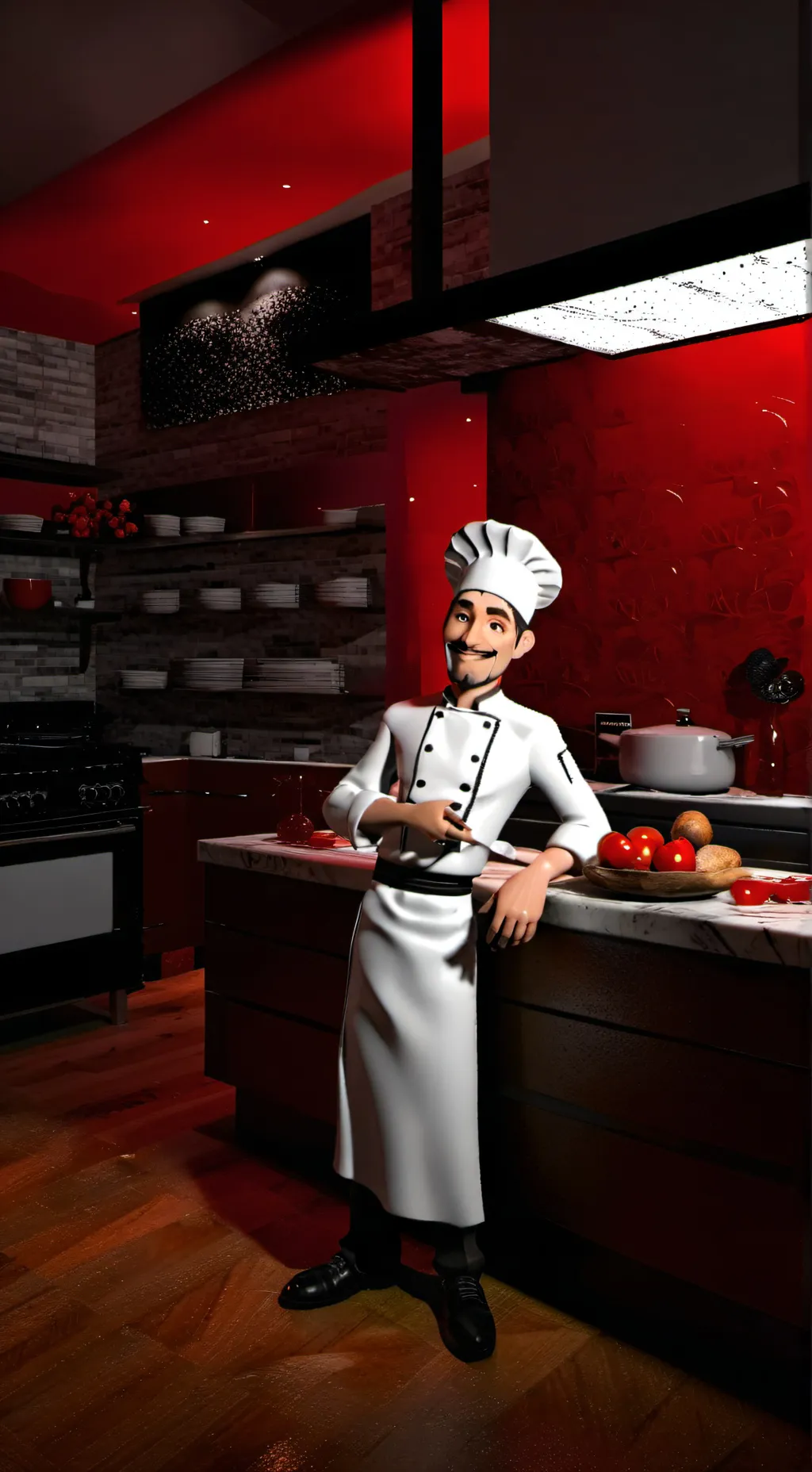 ai character: melen (chef) background