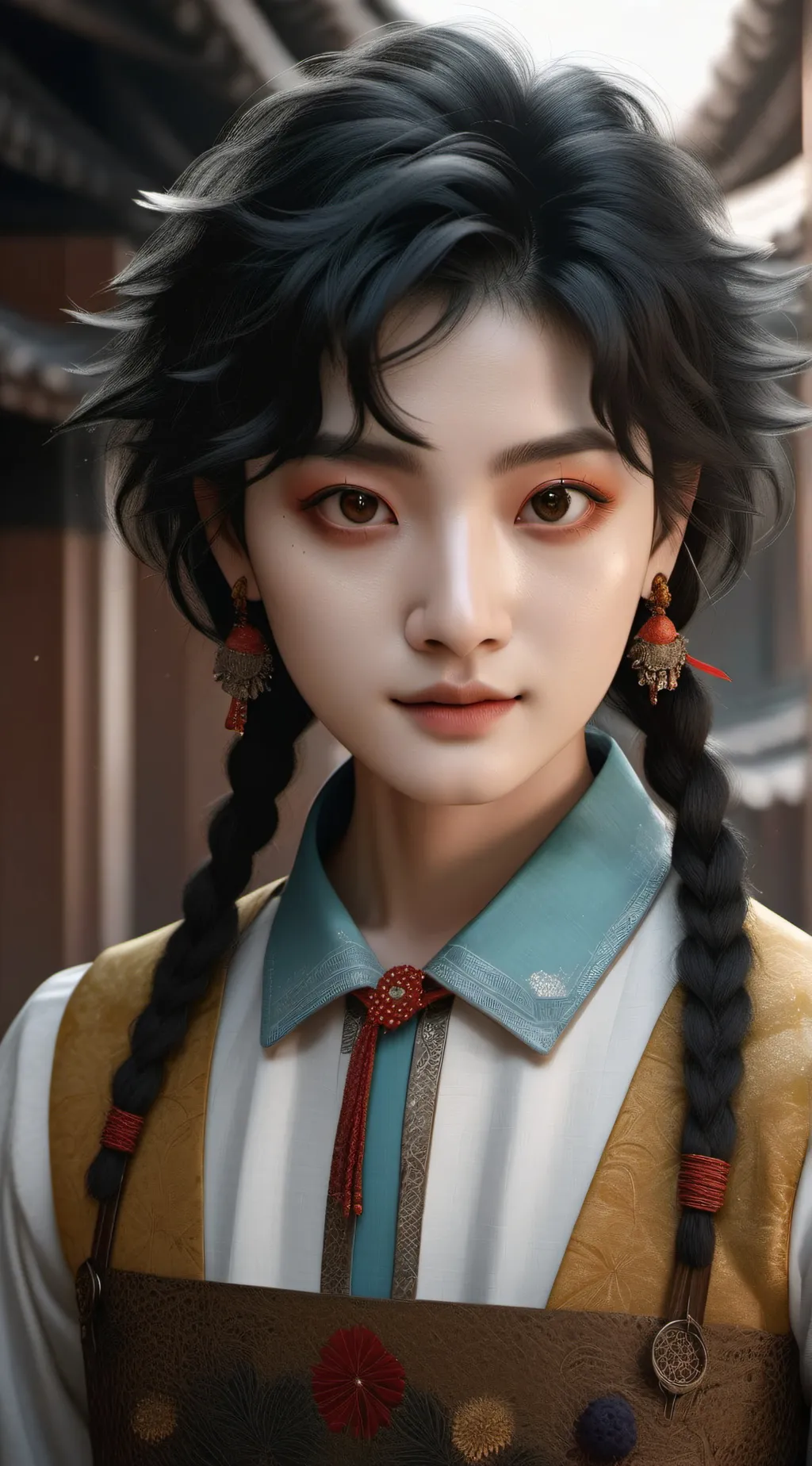 ai character: Ash Harlow  background