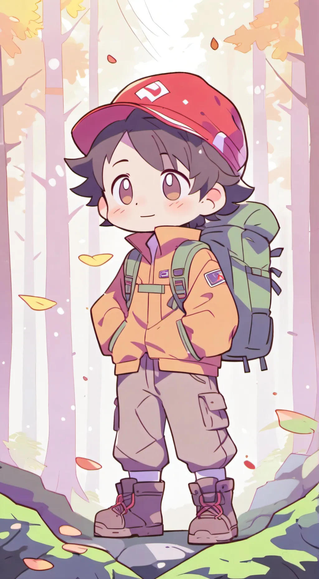 ai character: Acampamento escola background