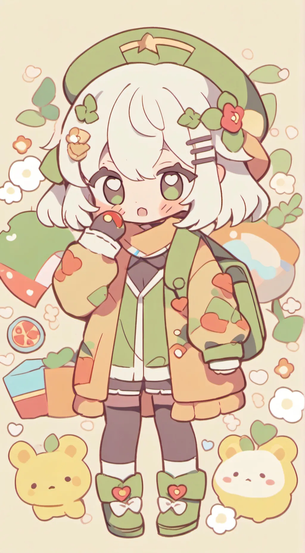 ai character: Forest person  background