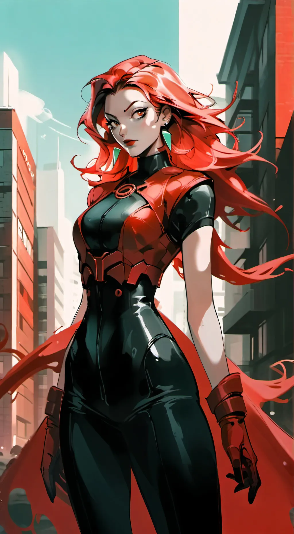 ai character: Red Splash background