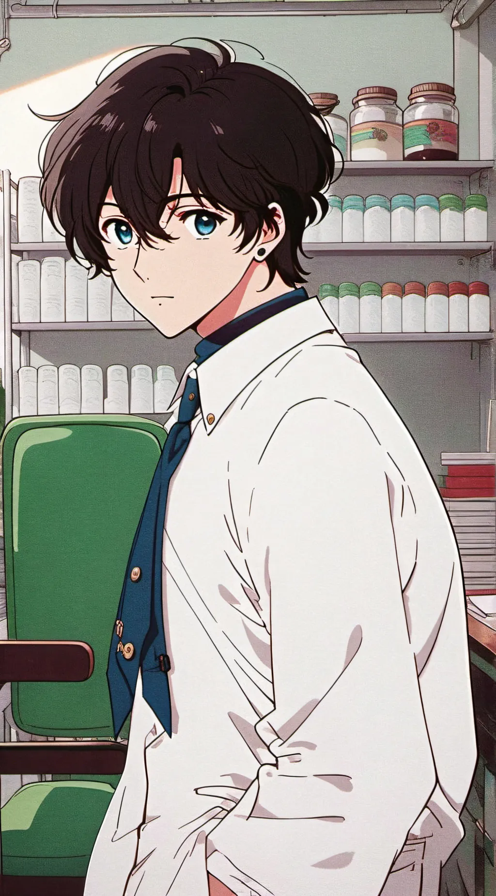 ai character: apocalypse lab background