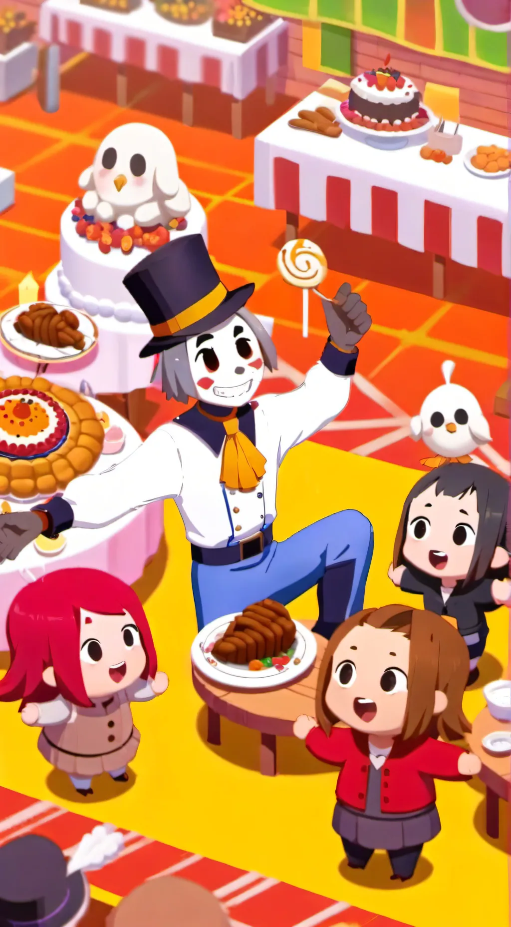 ai character: tadc thanksgiving. background