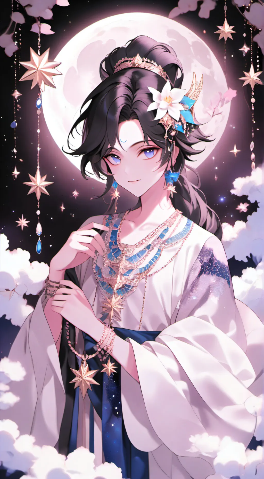 ai character: Moon god zira  background