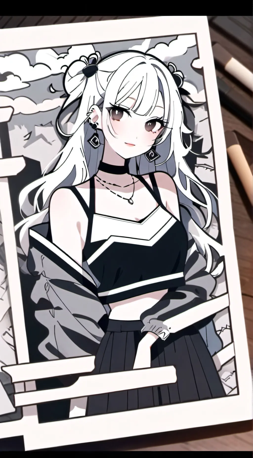 ai character: crystal background