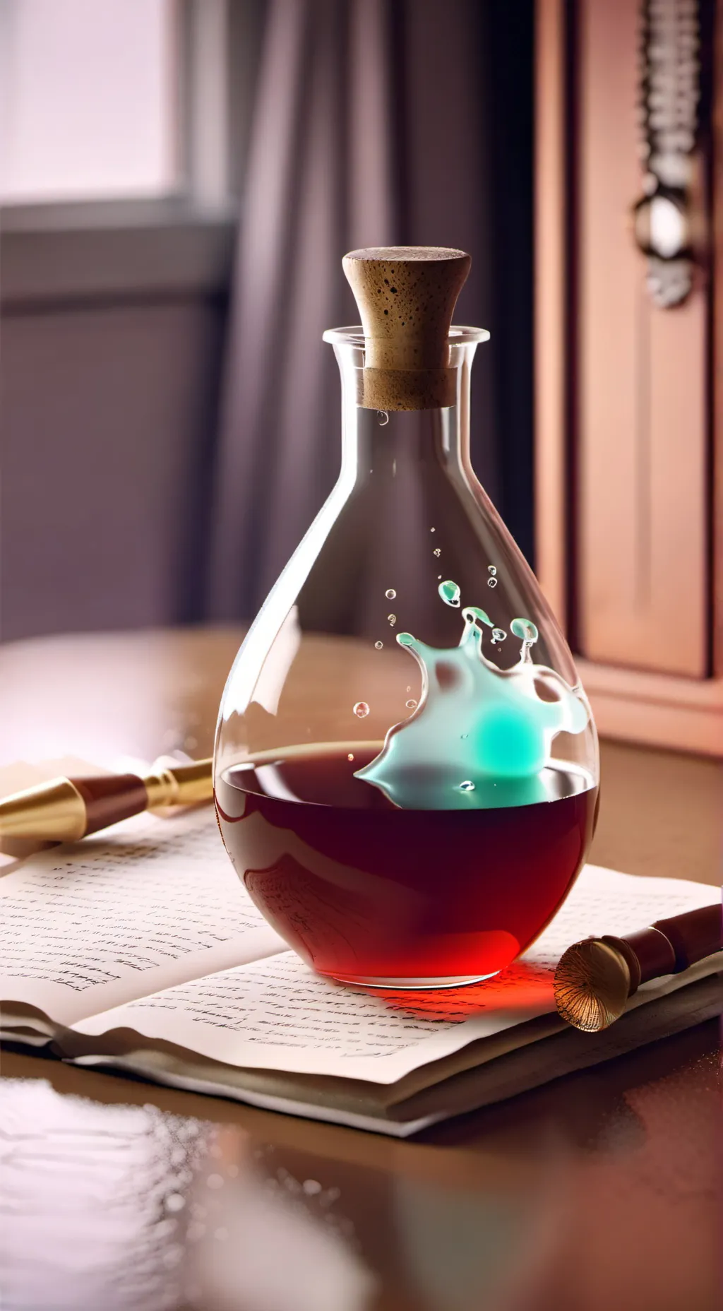 ai character: furry potion background