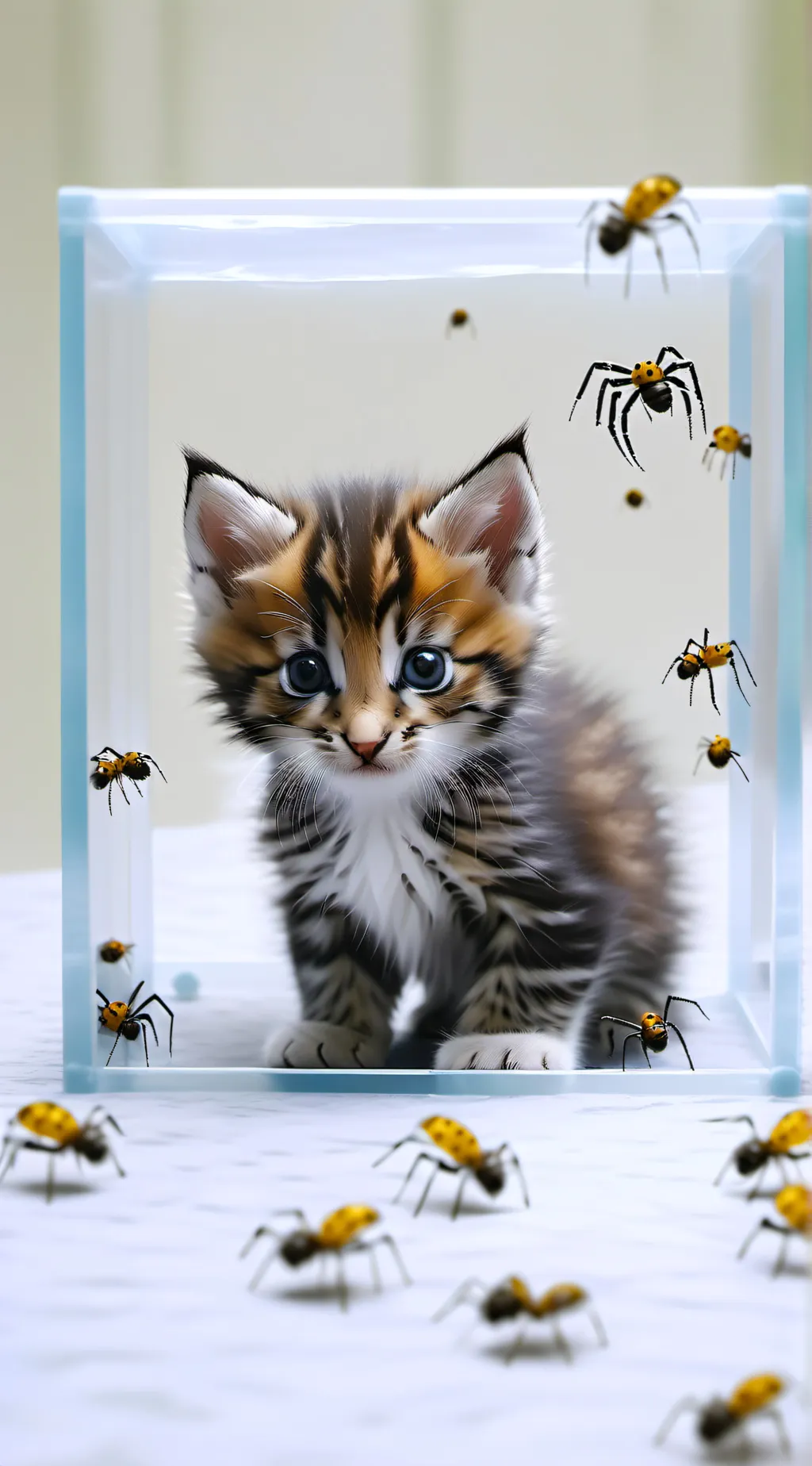 ai character: Endangered kitten background
