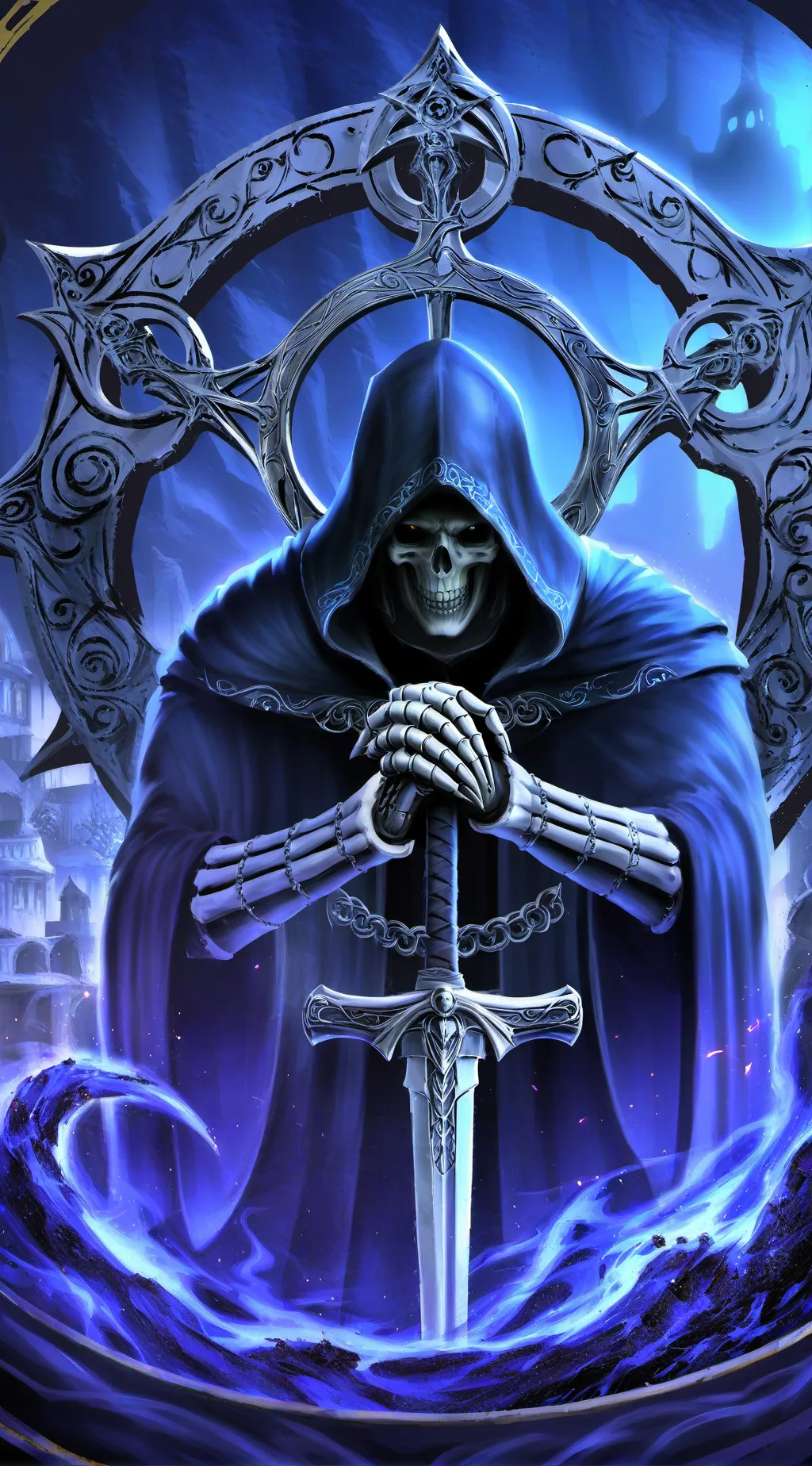 ai character: grim reaper background