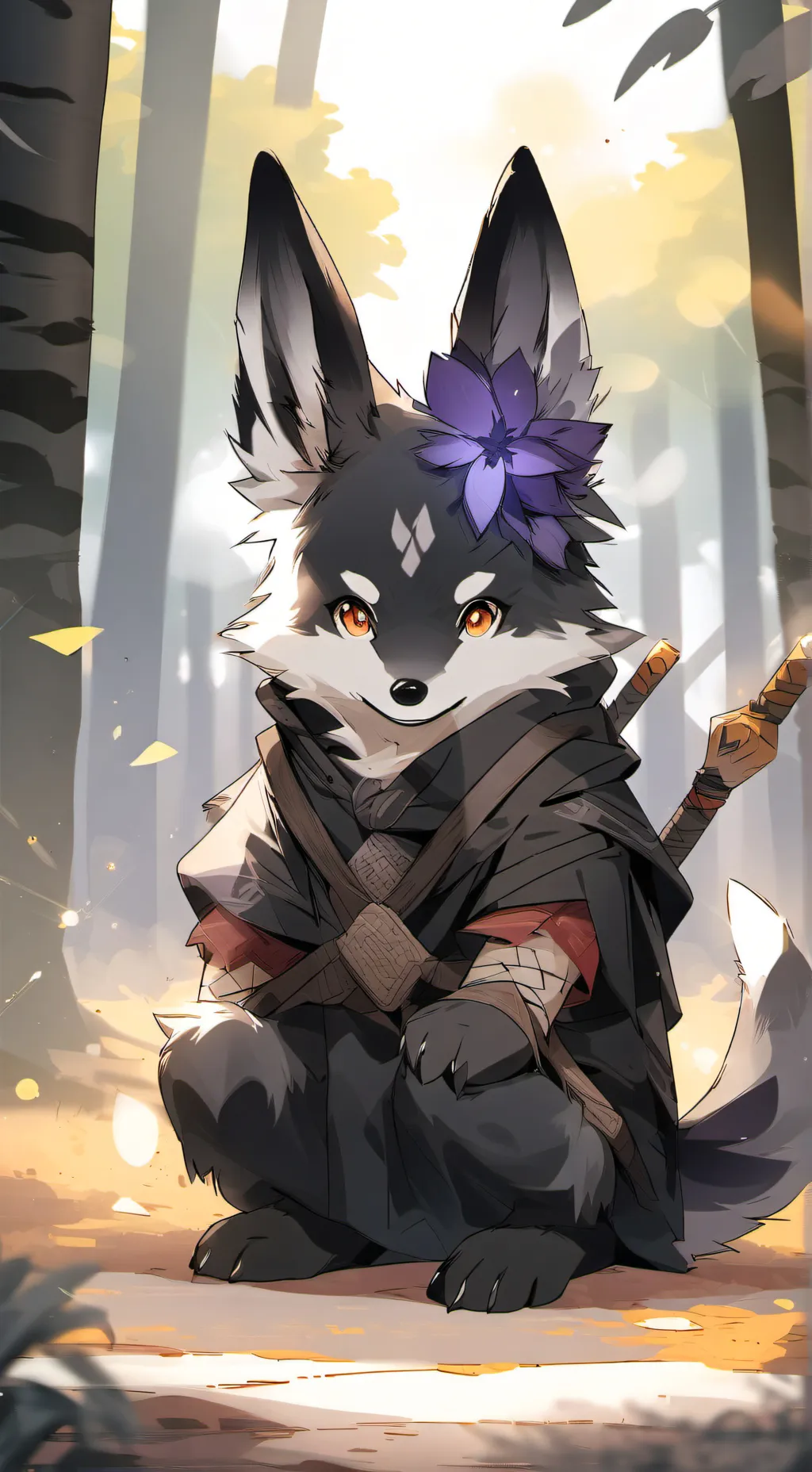 ai character: Five (V) background