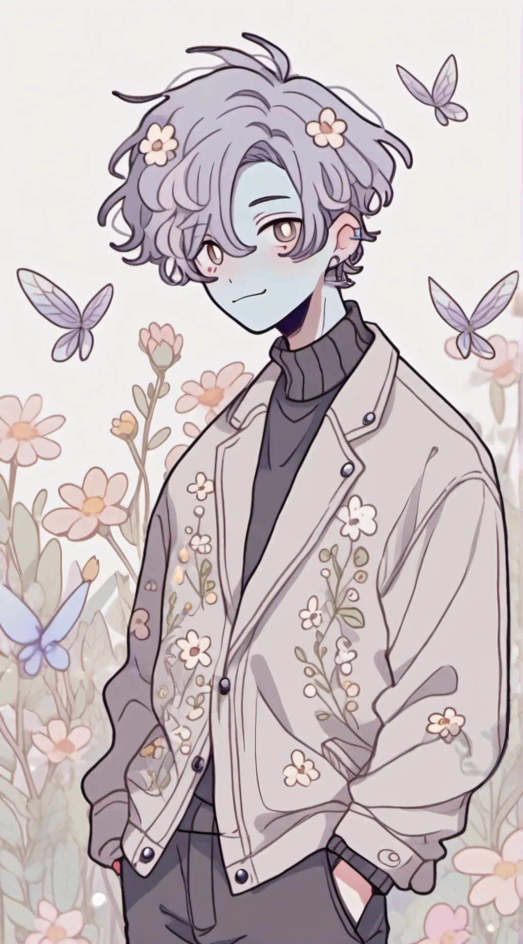 ai character: Stitch x angle background