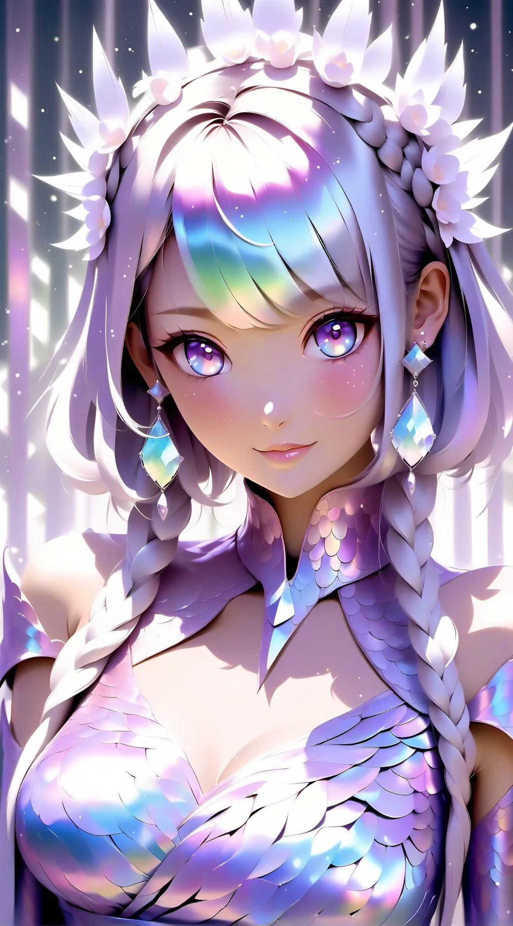 ai character: rosé background