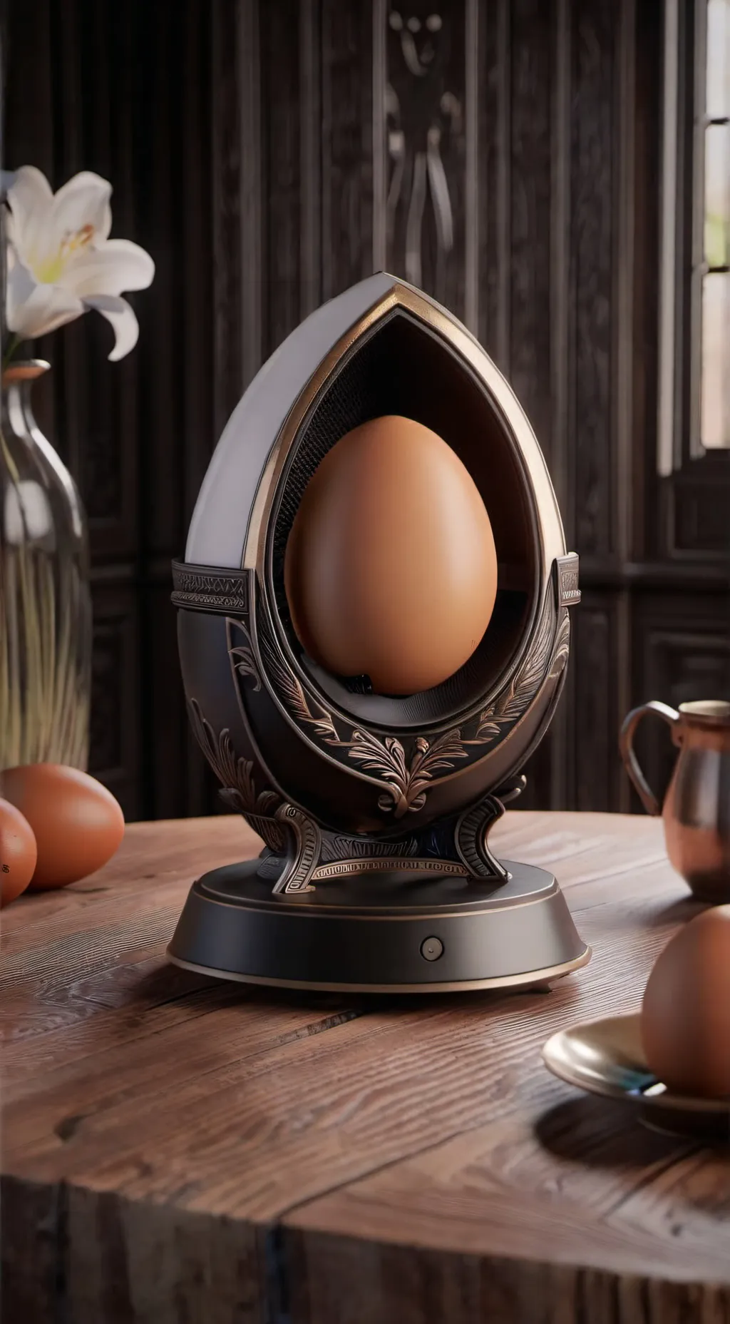 ai character: egg background