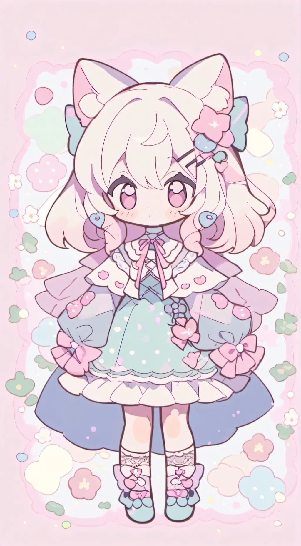 ai character: Bad Knito🩷💜🩵 background