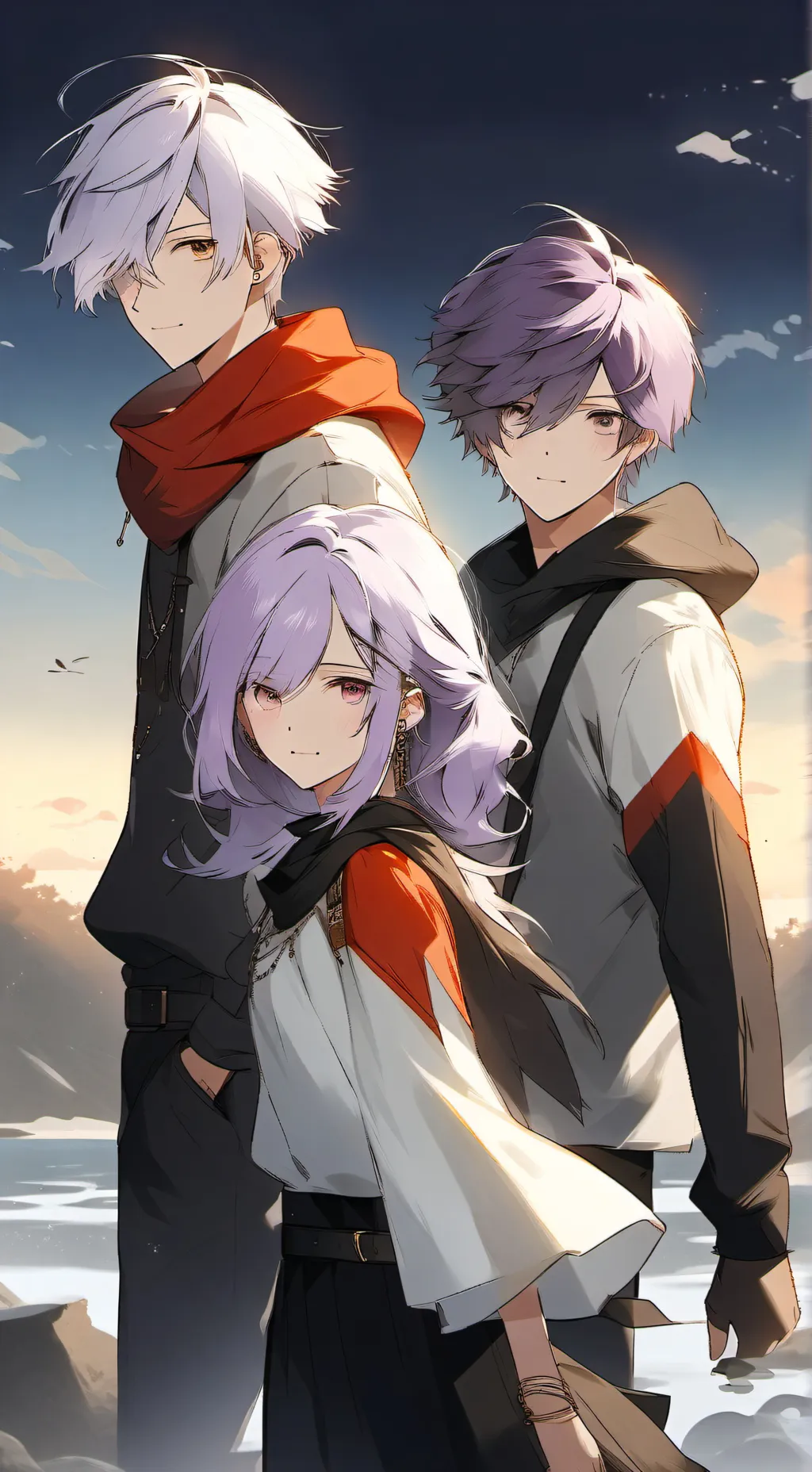 ai character: Two brothers  background