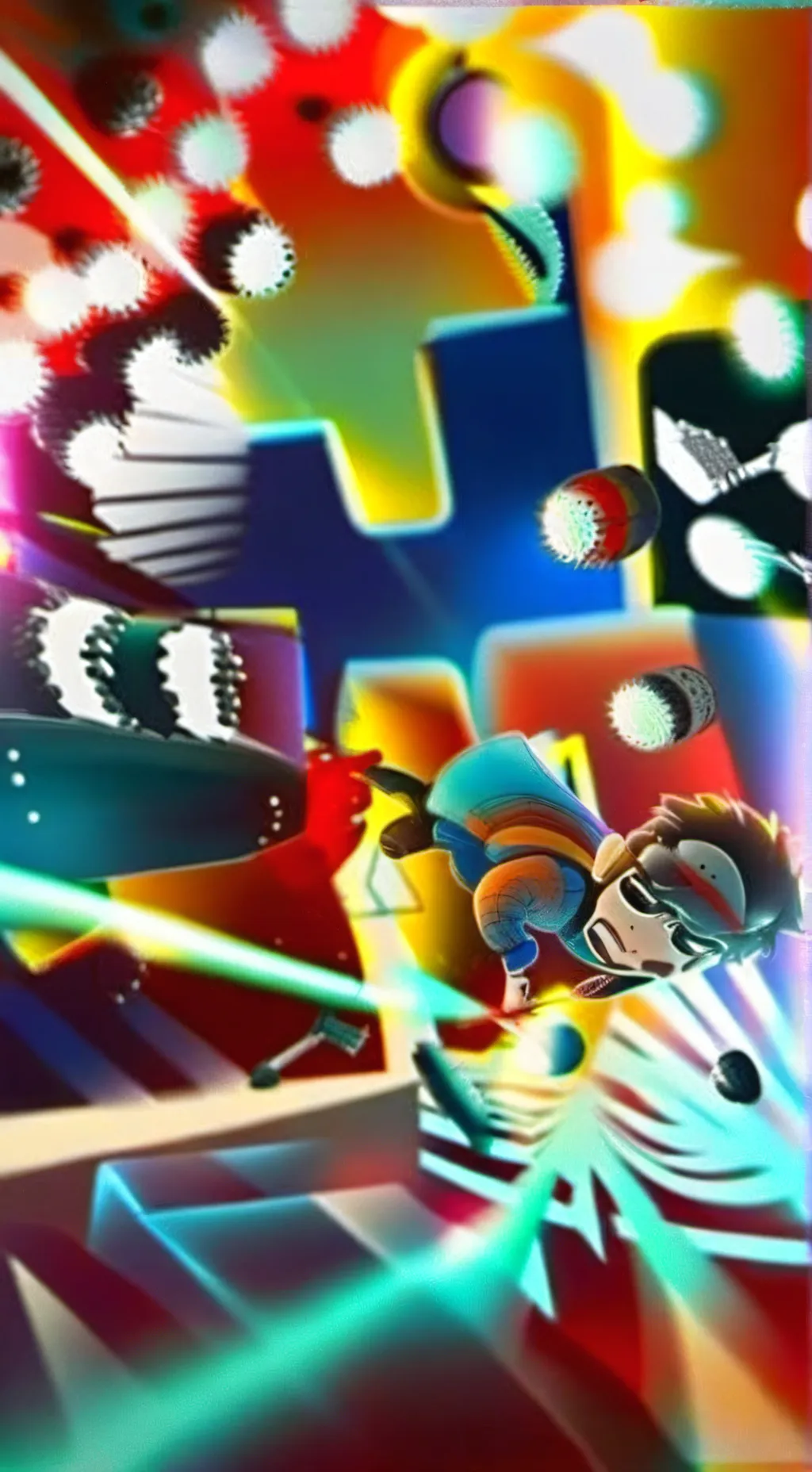 ai character: Uzi and pomni mDep background