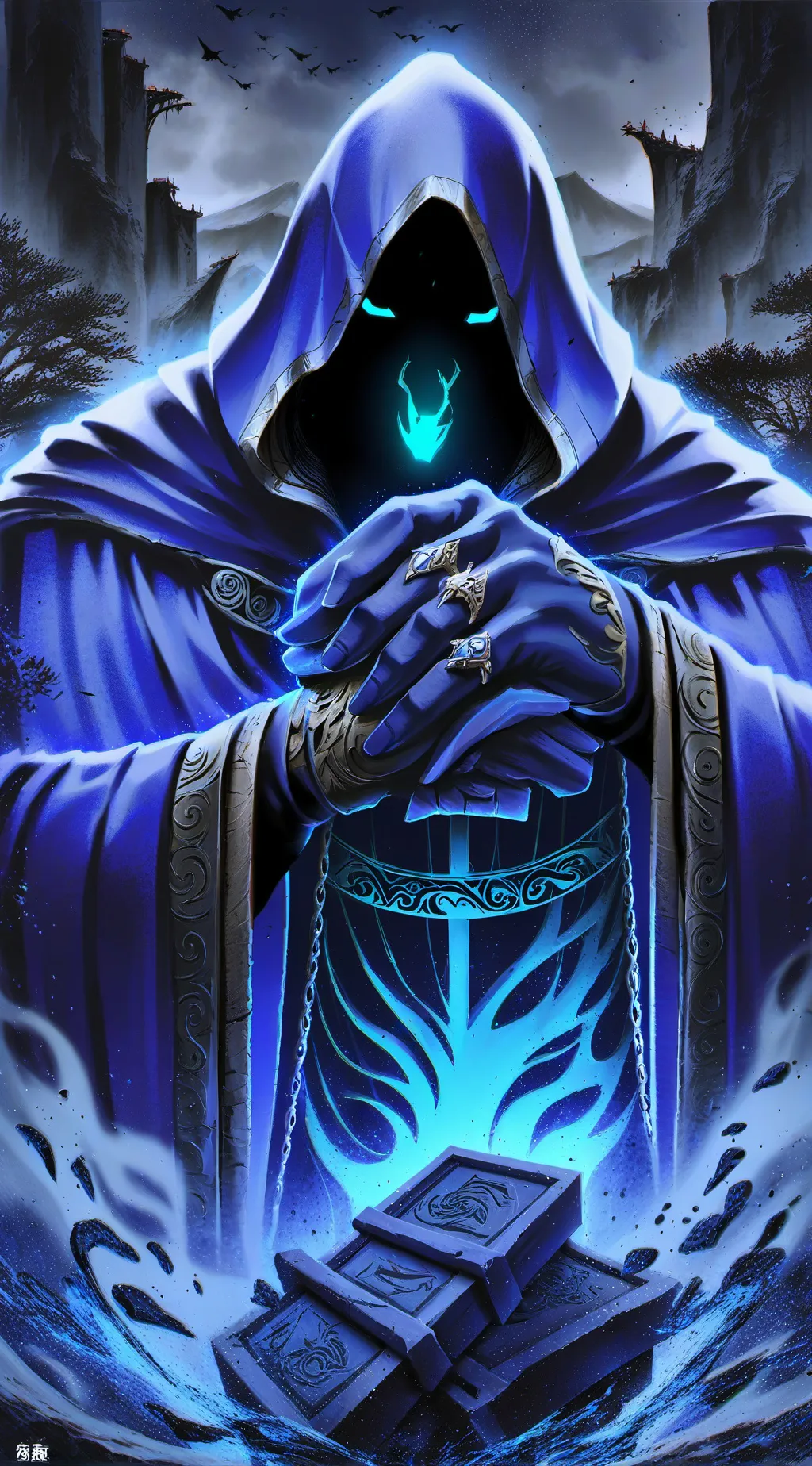 ai character: ghost background