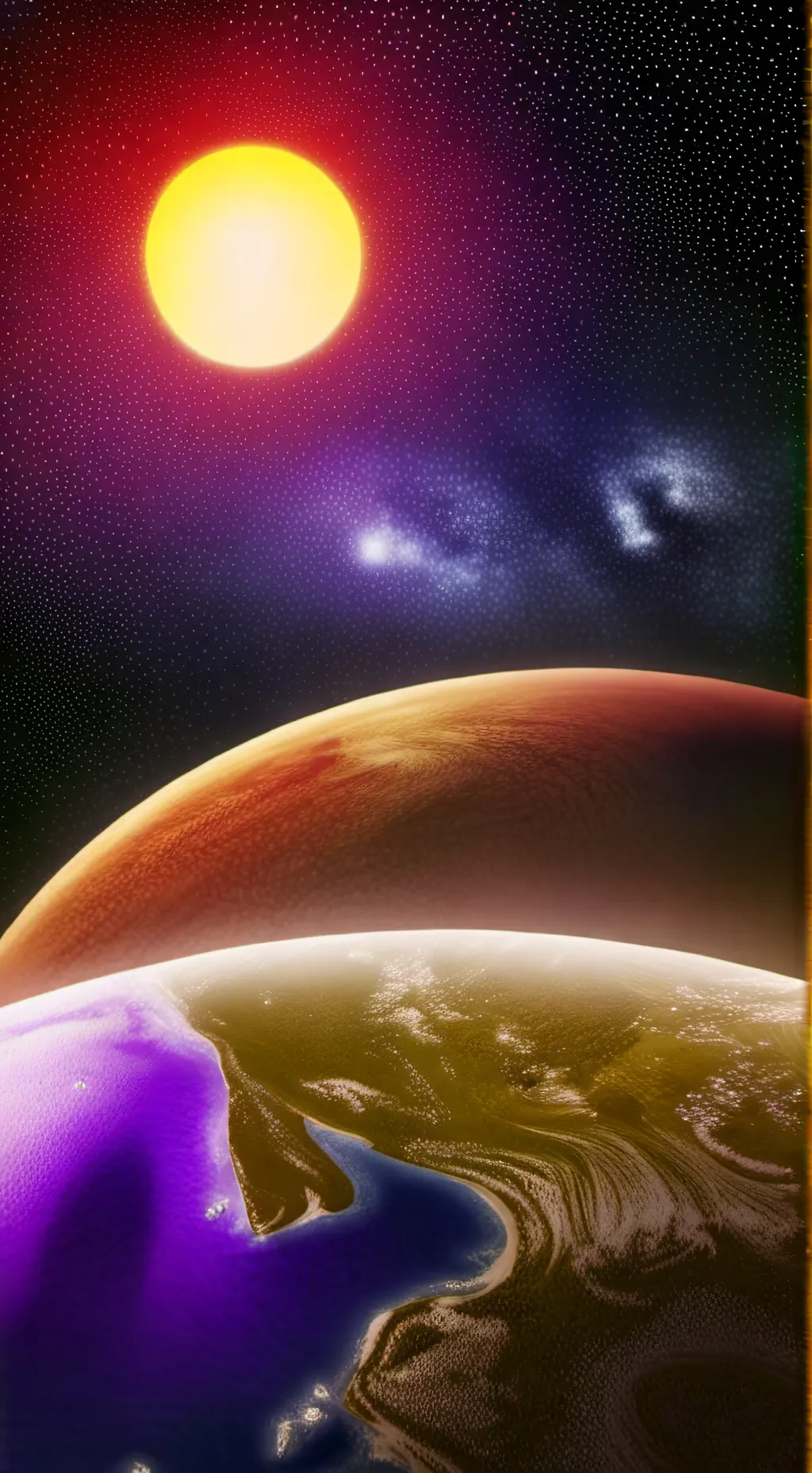 ai character: Tierra, Marte, Sol background