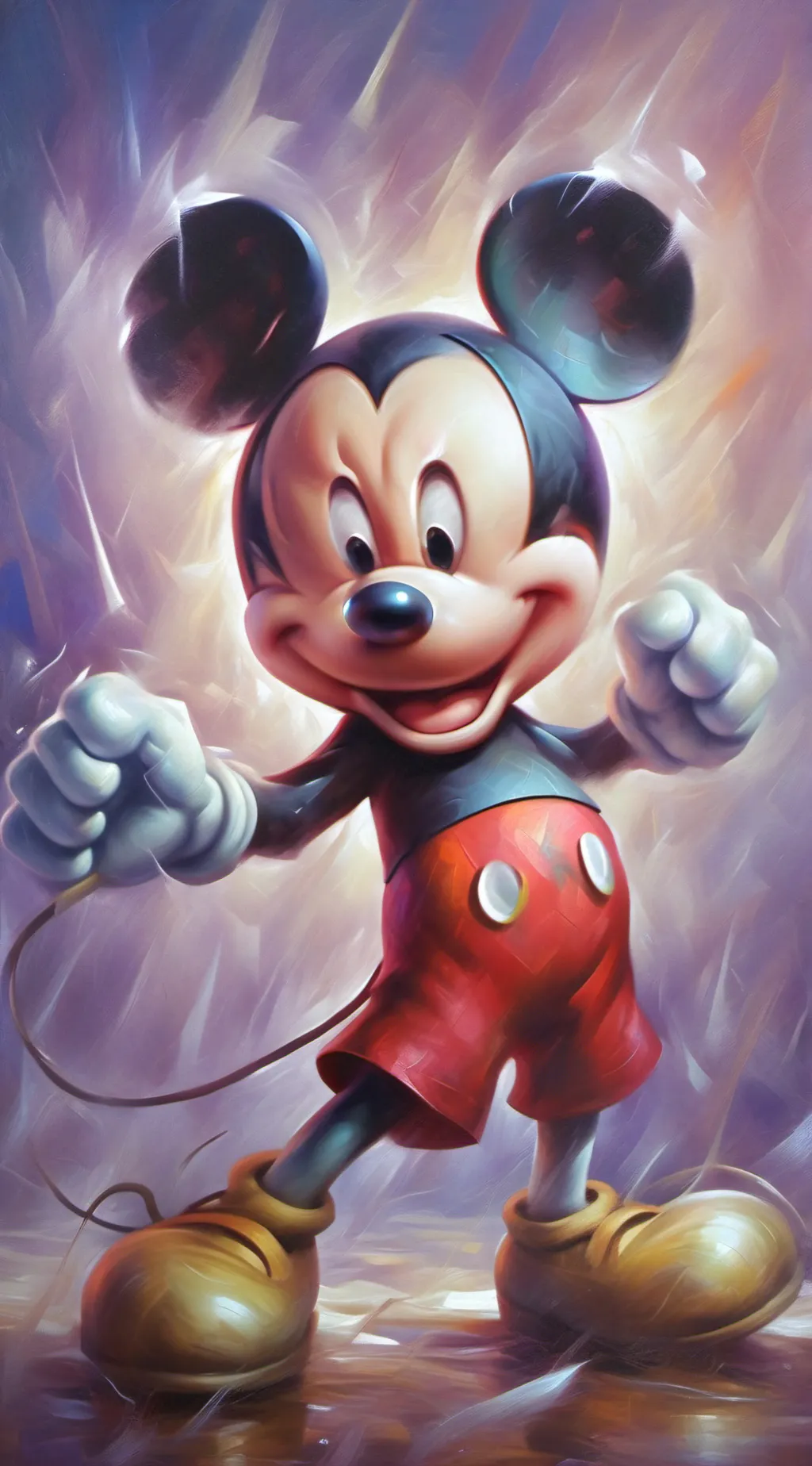 ai character: Mickey Puppet background