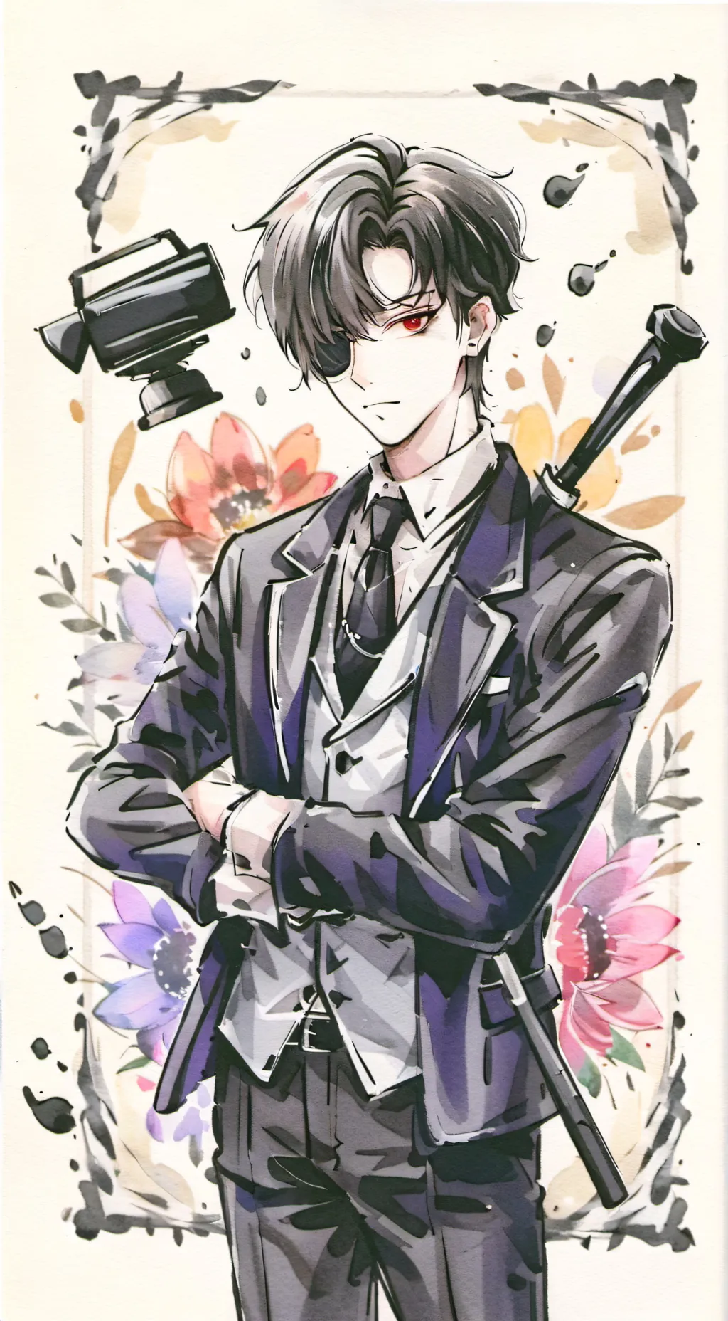 ai character: Plunger cameraman  background