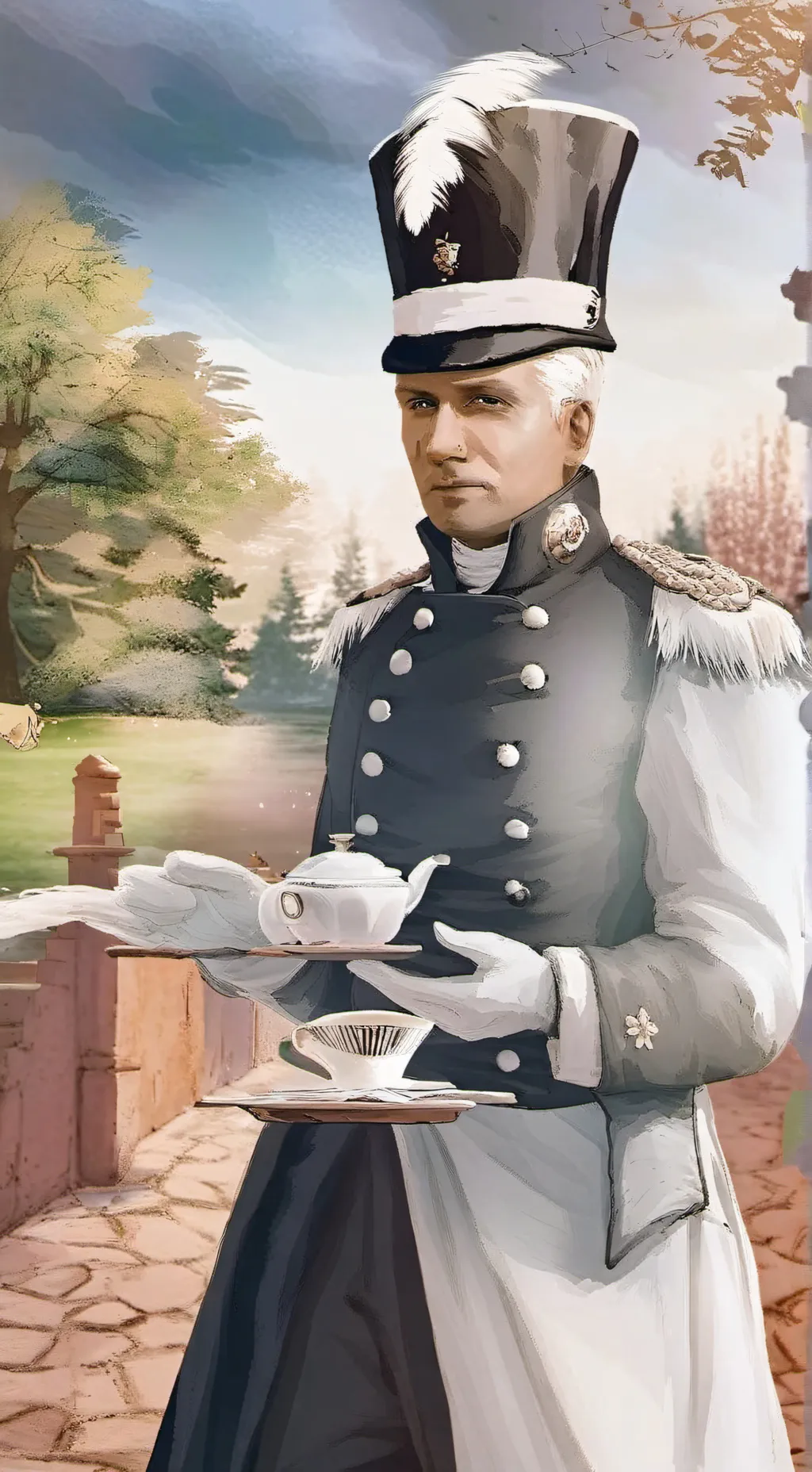 ai character: gard zu fuß (neko) background