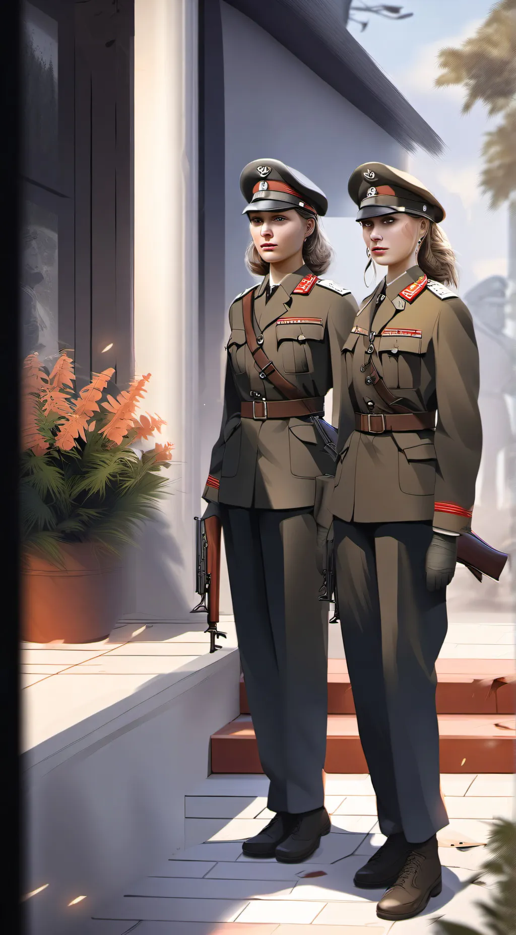 ai character: Lina and Amanda background