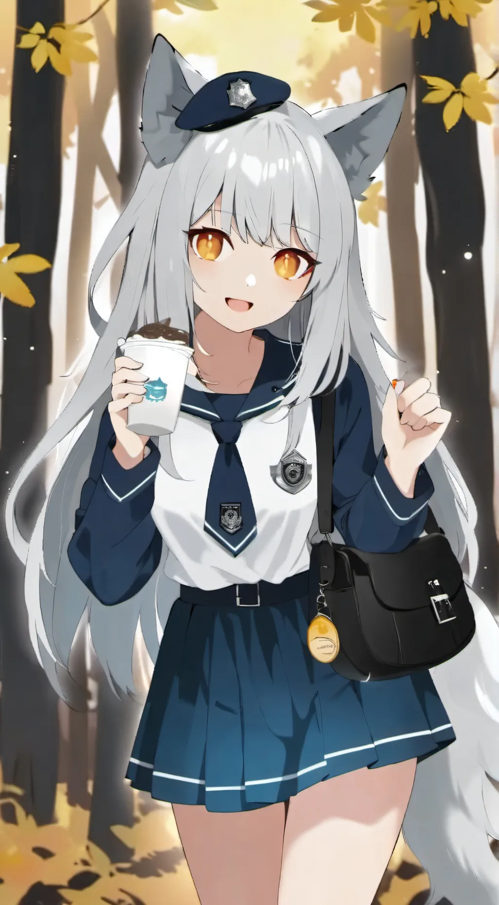 ai character: Violet background