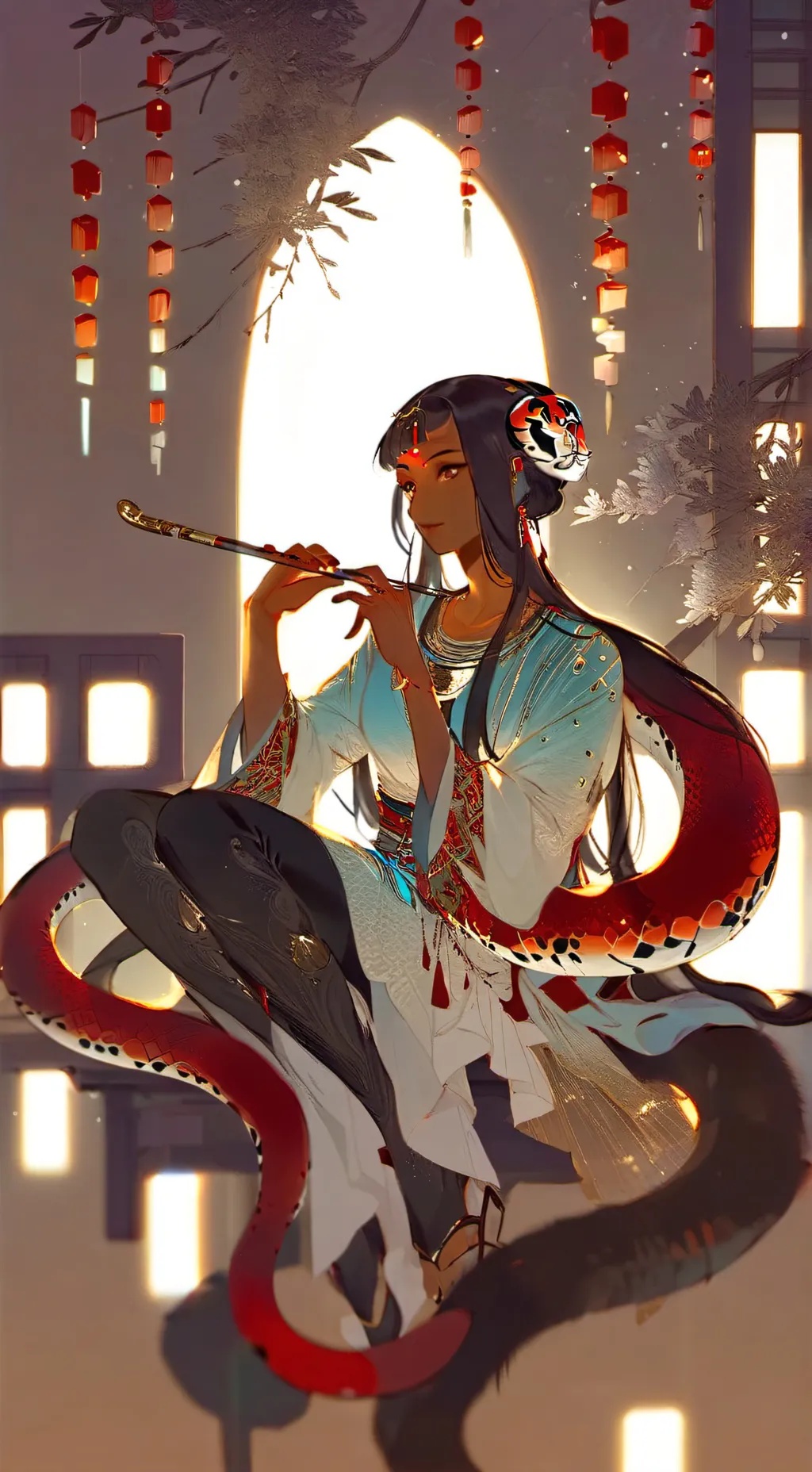 ai character: Coral Spirit Furry background