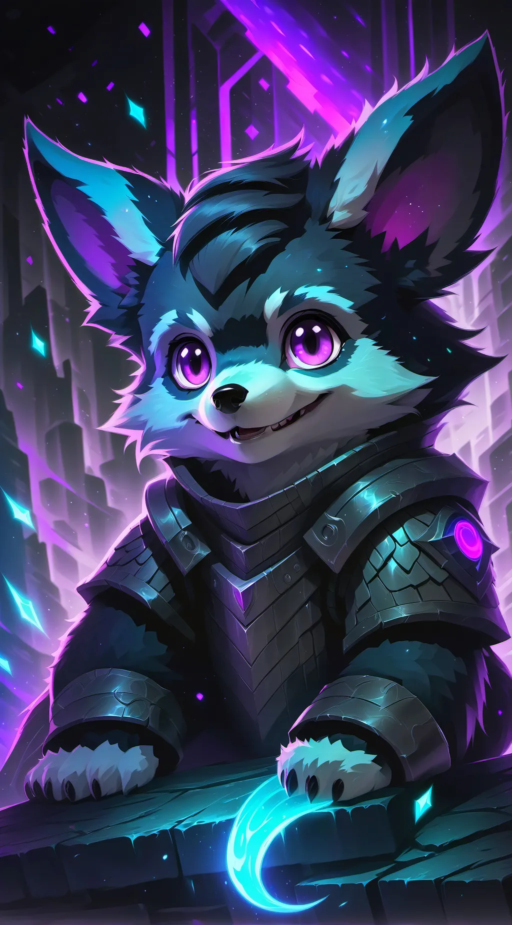 ai character: Shadow furry ￼ background