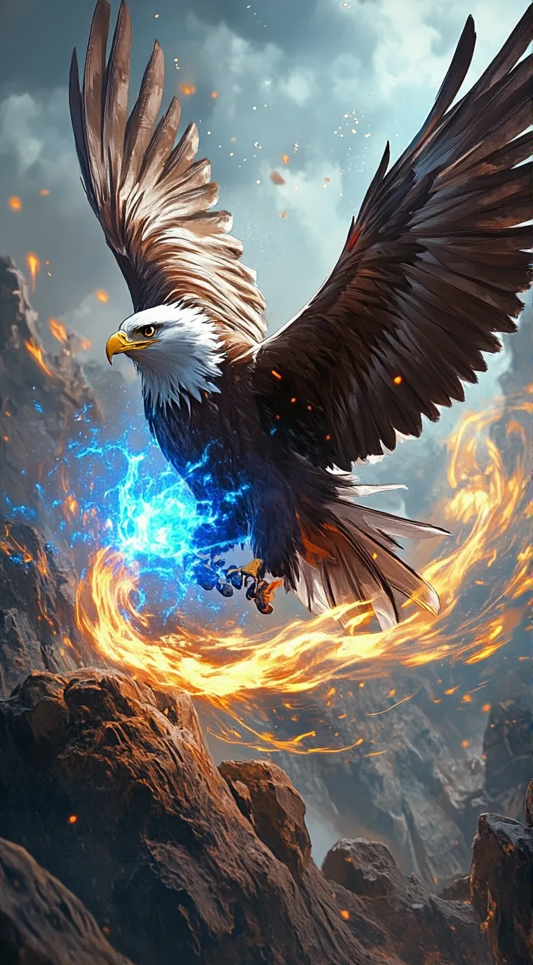 ai character: help the eagle  background