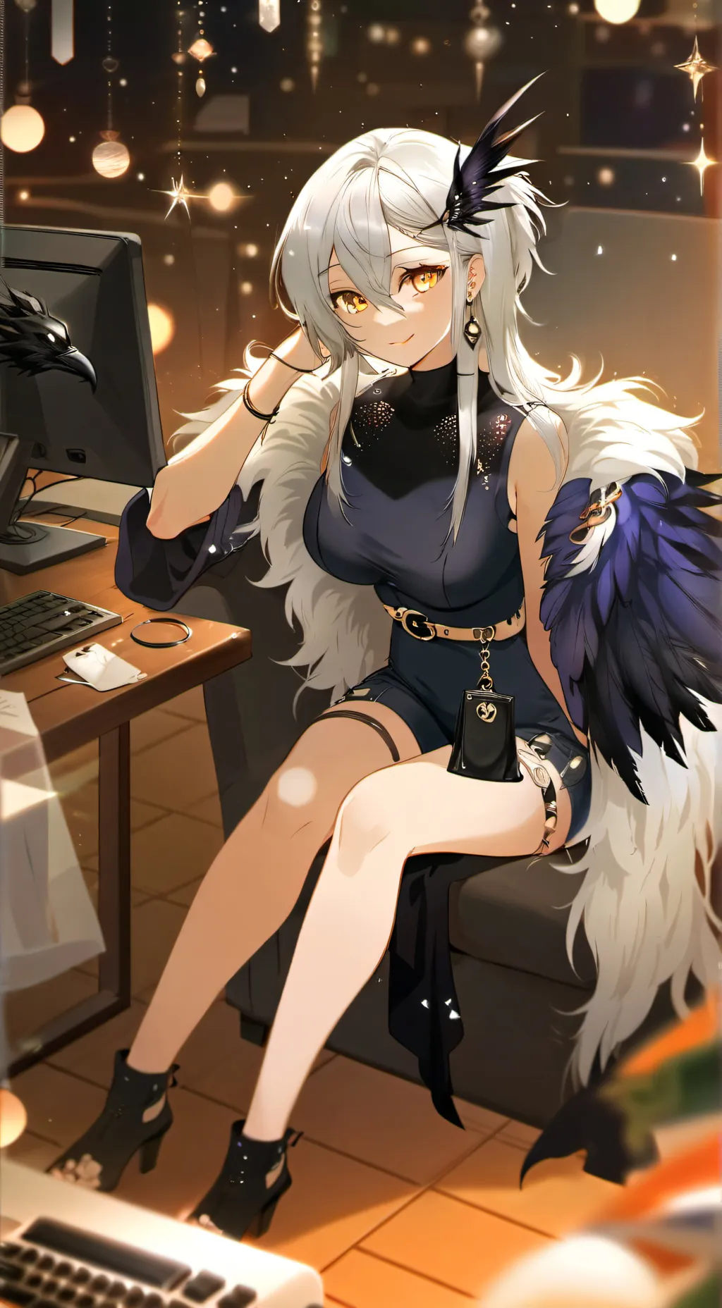 ai character: Whisker the White  background