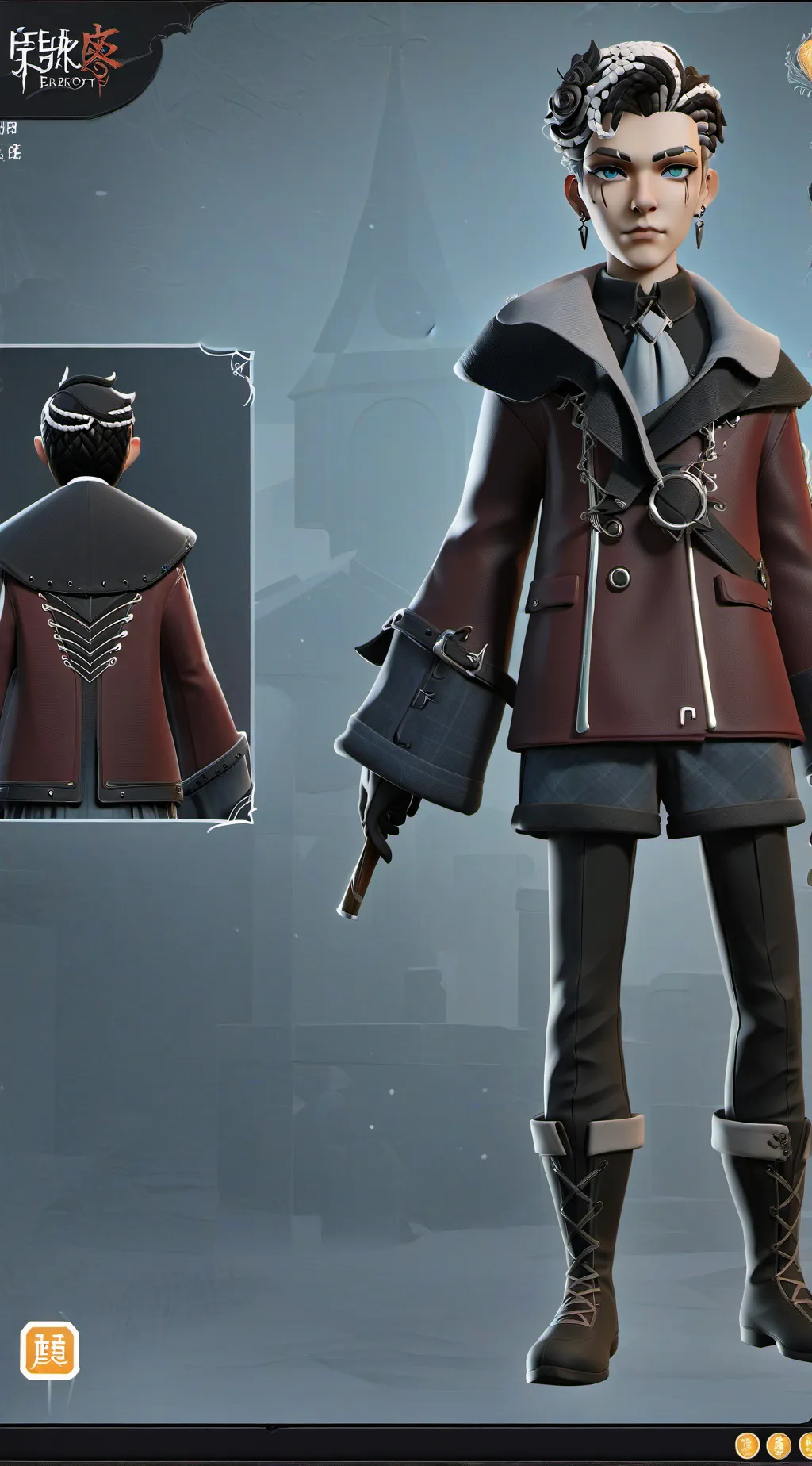 ai character: Tatto parlor  background