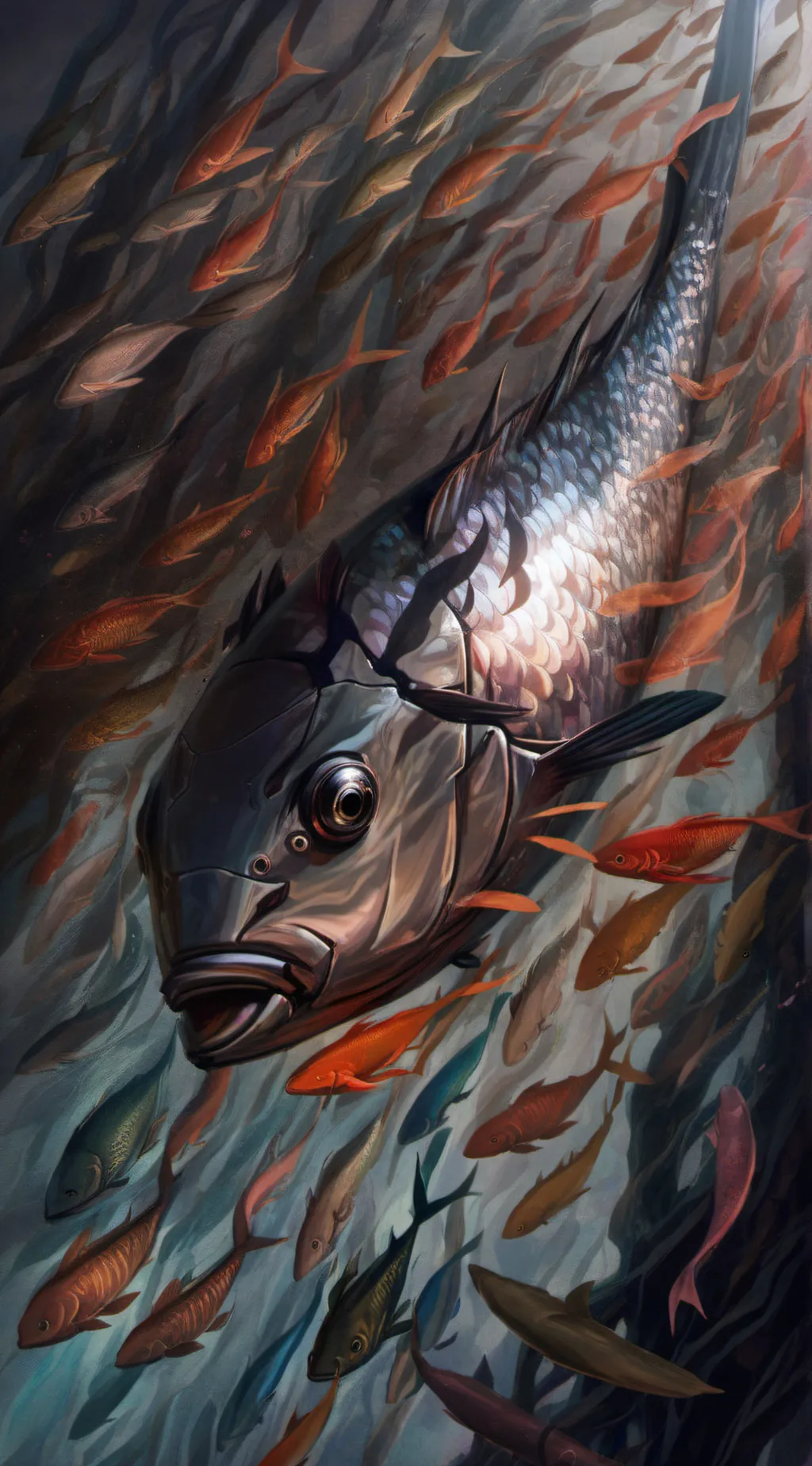 ai character: Winter’s Fish background