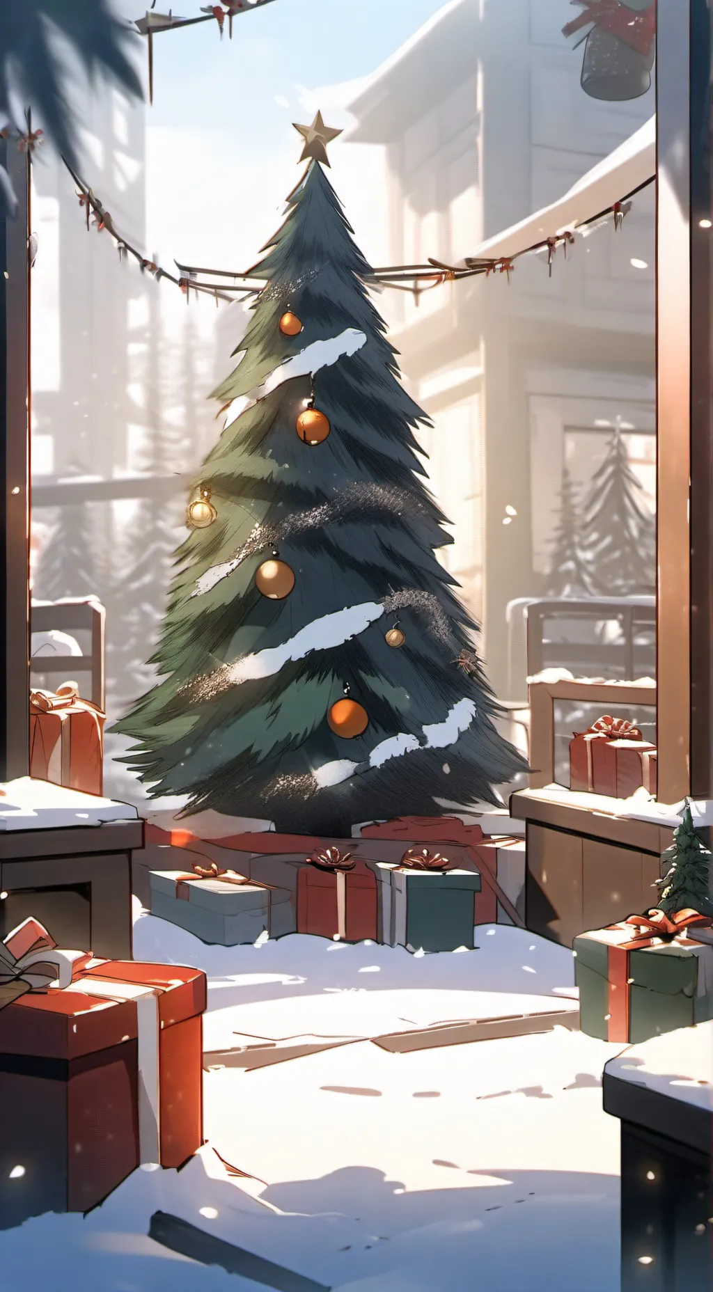 ai character: Avatar Christmas background