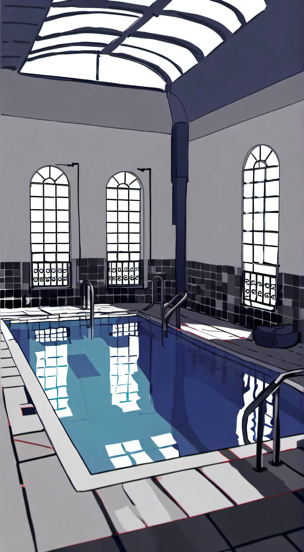 ai character: Bathhouse background