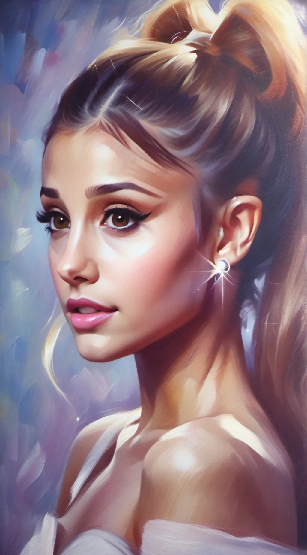 ai character: Ariana Grande background