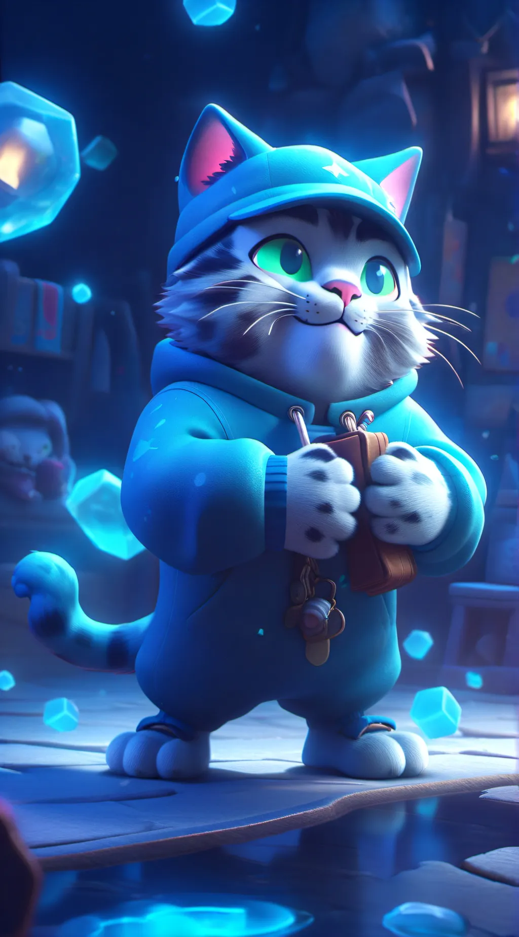 ai character: doofus cat LEL background