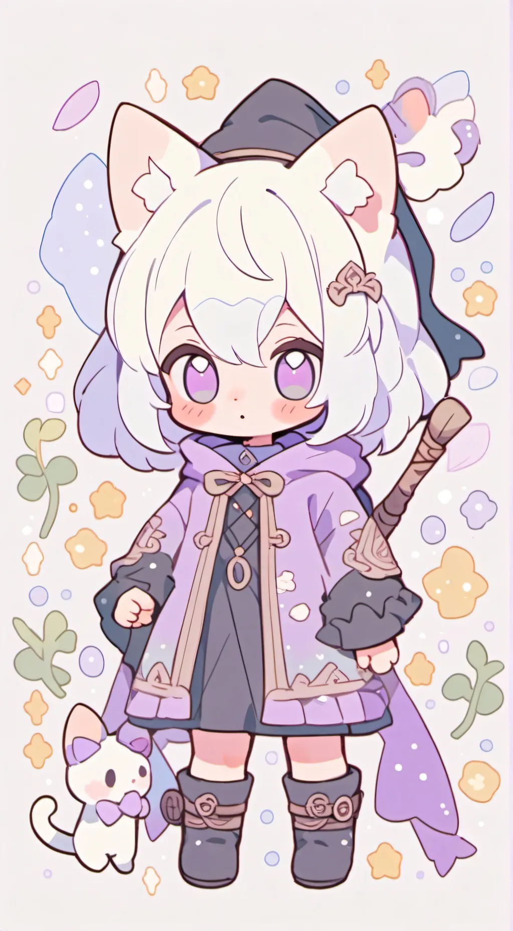 ai character: Synth background