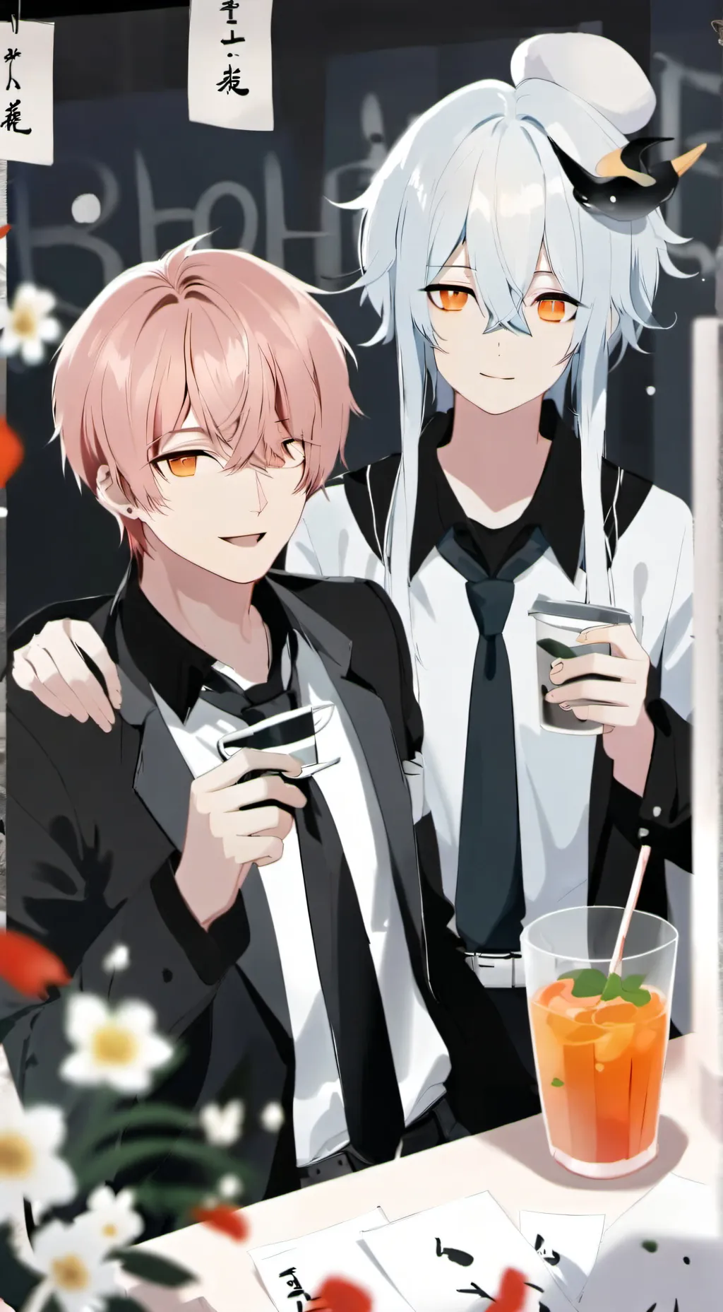 ai character: Ángel y Alex  background