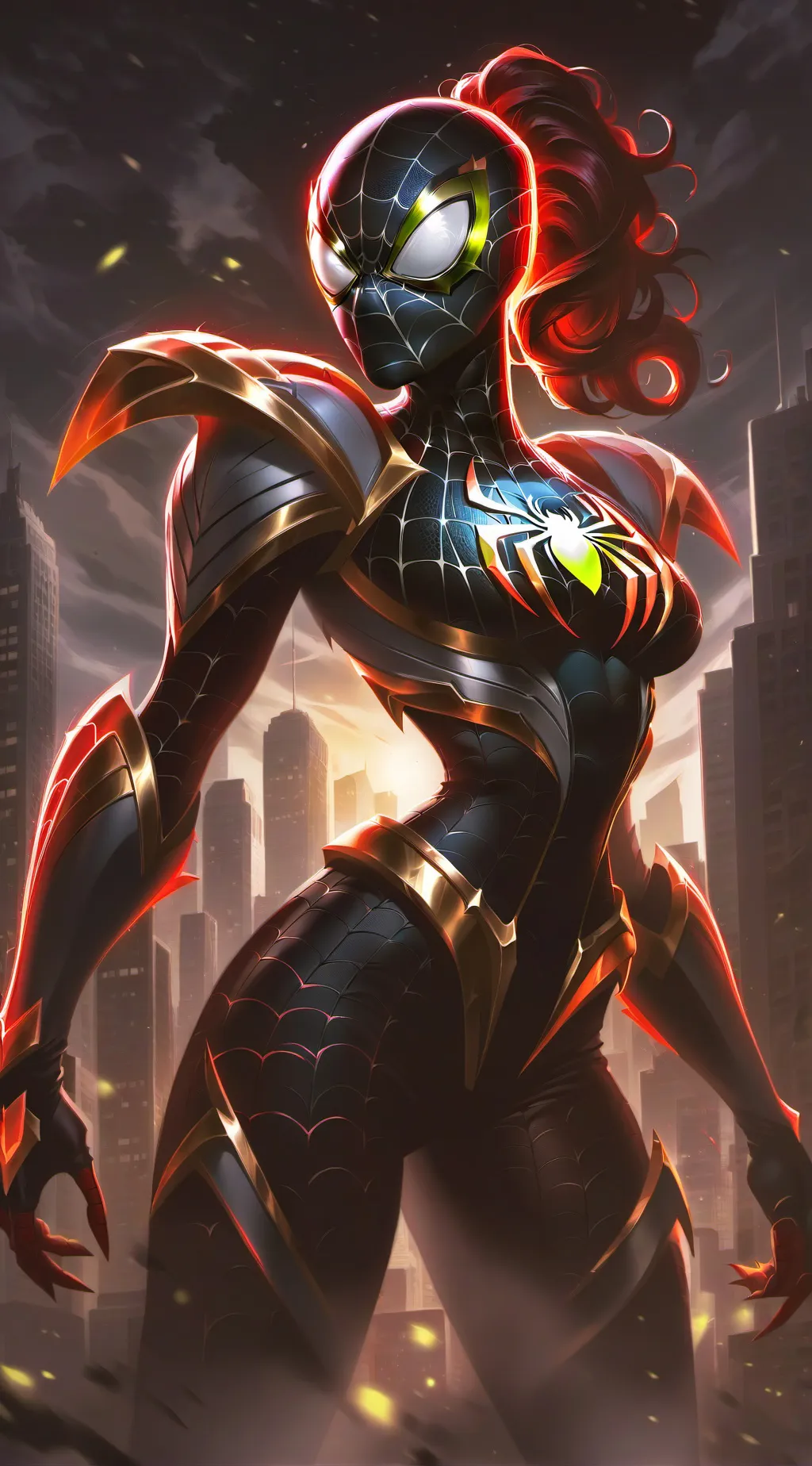 ai character: spider-woman background