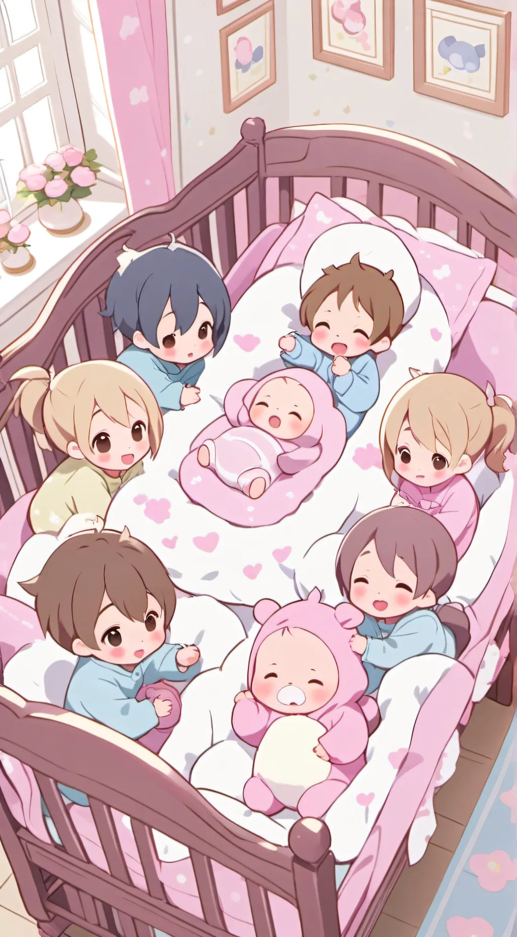 ai character: Baby orphanage  background