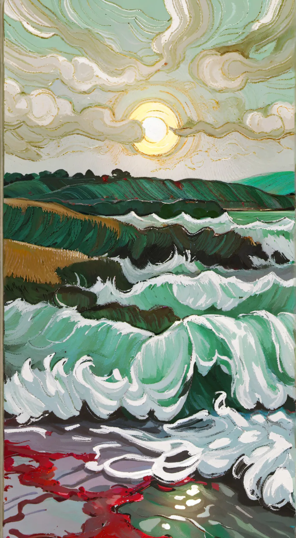 ai character: Evil knito 😈 background