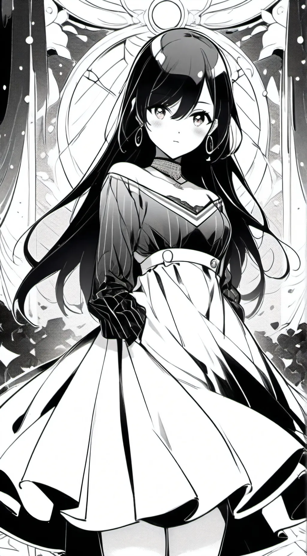 ai character: Miss circle  background