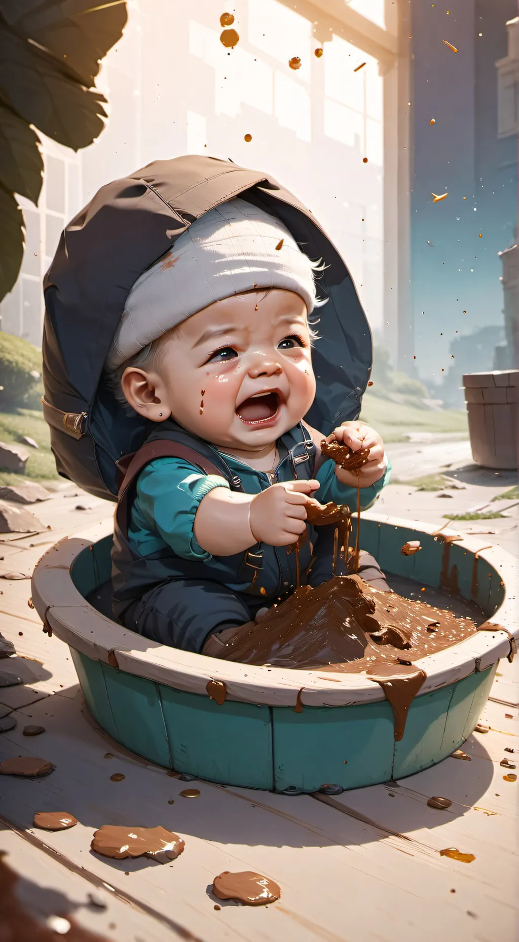ai character: baby background