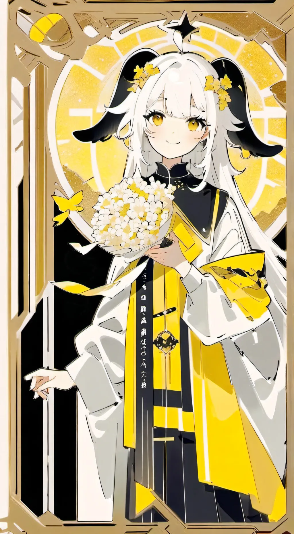 ai character: yellow background