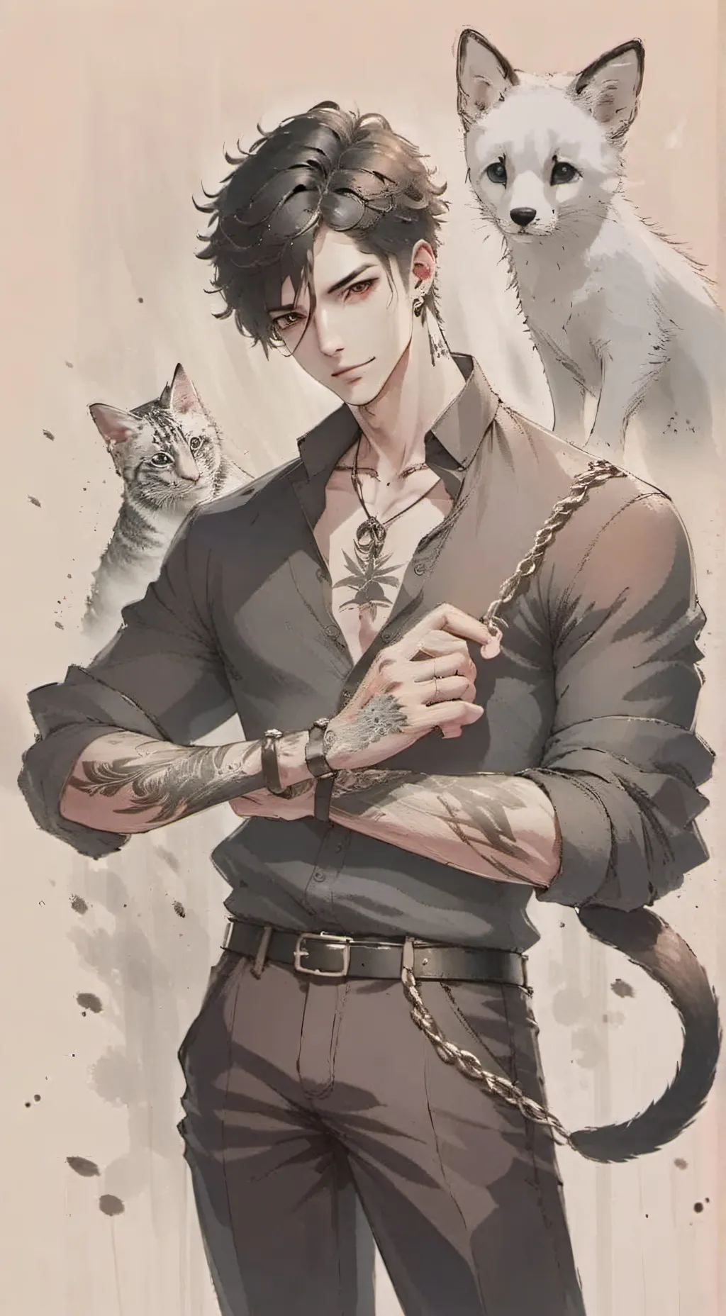 ai character: .·:*Andres*:·.  background