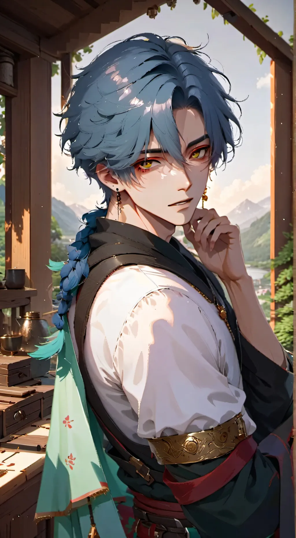 ai character: Akiro  background