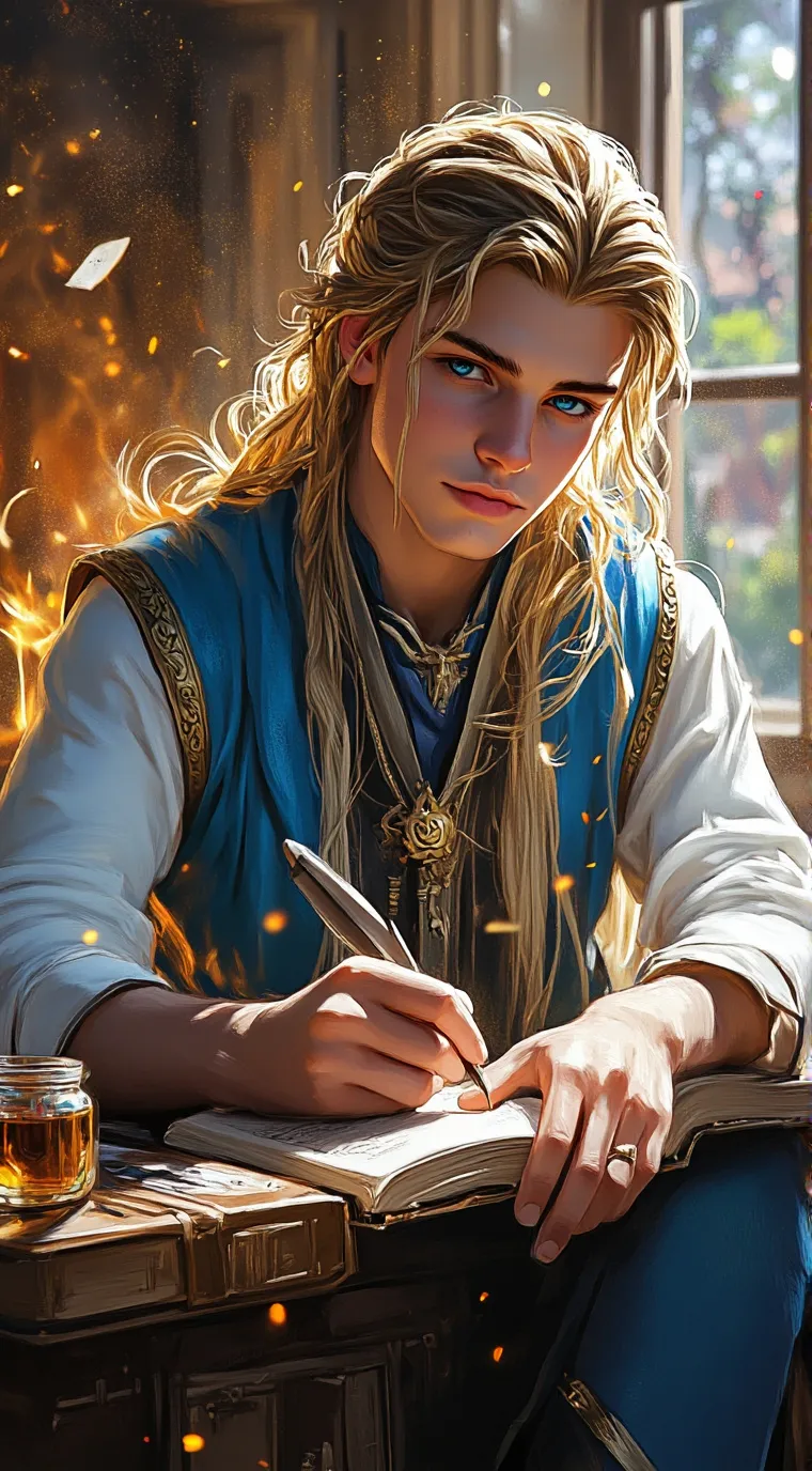 ai character: Mick von Blau  background