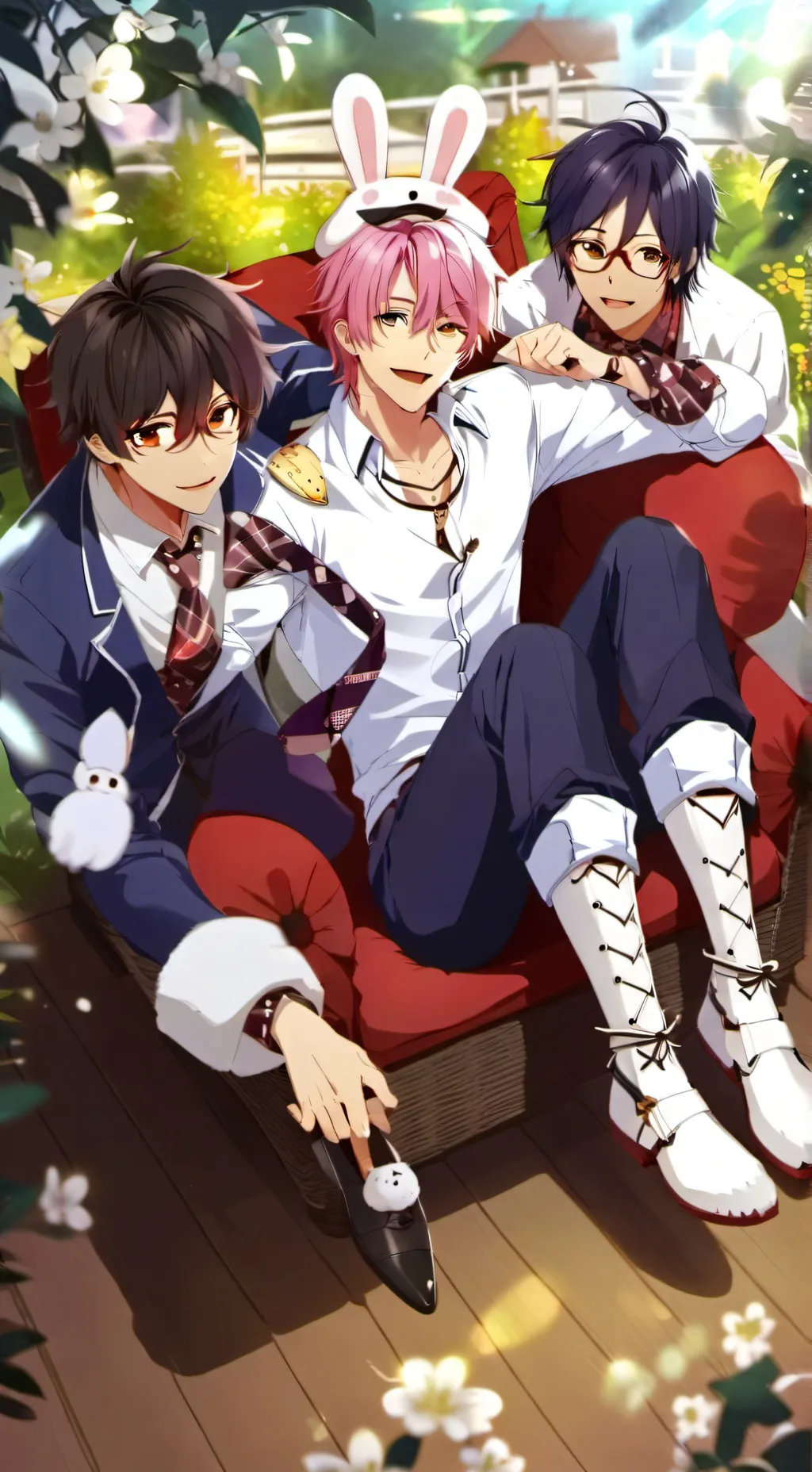 ai character: Ethan and Asher  background